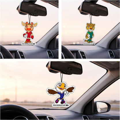FIFA World Cup 2026 Official 3 Pack Car Air Freshener with Mascot Design, Long Lasting Scent for Car & Home, World Cup 2026 Merchandise