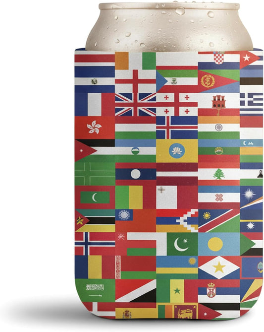 World Cup Can Cooler 2026 Soccer Football Merchandise,International Country Flags Trophy Accessories Decorations,Beer Sleeve Insulator Gifts for Soccer Fans,World Cup Watch Parties&Sports Events