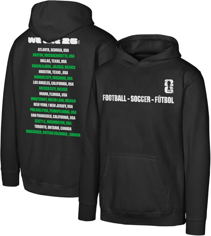 FIFA World Cup 2026 Kids Youth 8-20 Official Host City Fleece Lined Pullover Hoodie Sweastshirt