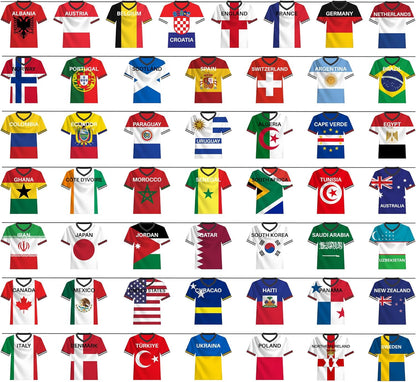 2026 World Soccer Jersey Flag Bunting Banner 50 Countries String Flags Garland Merchandise World Tournament for Sports Themed Party Decorations